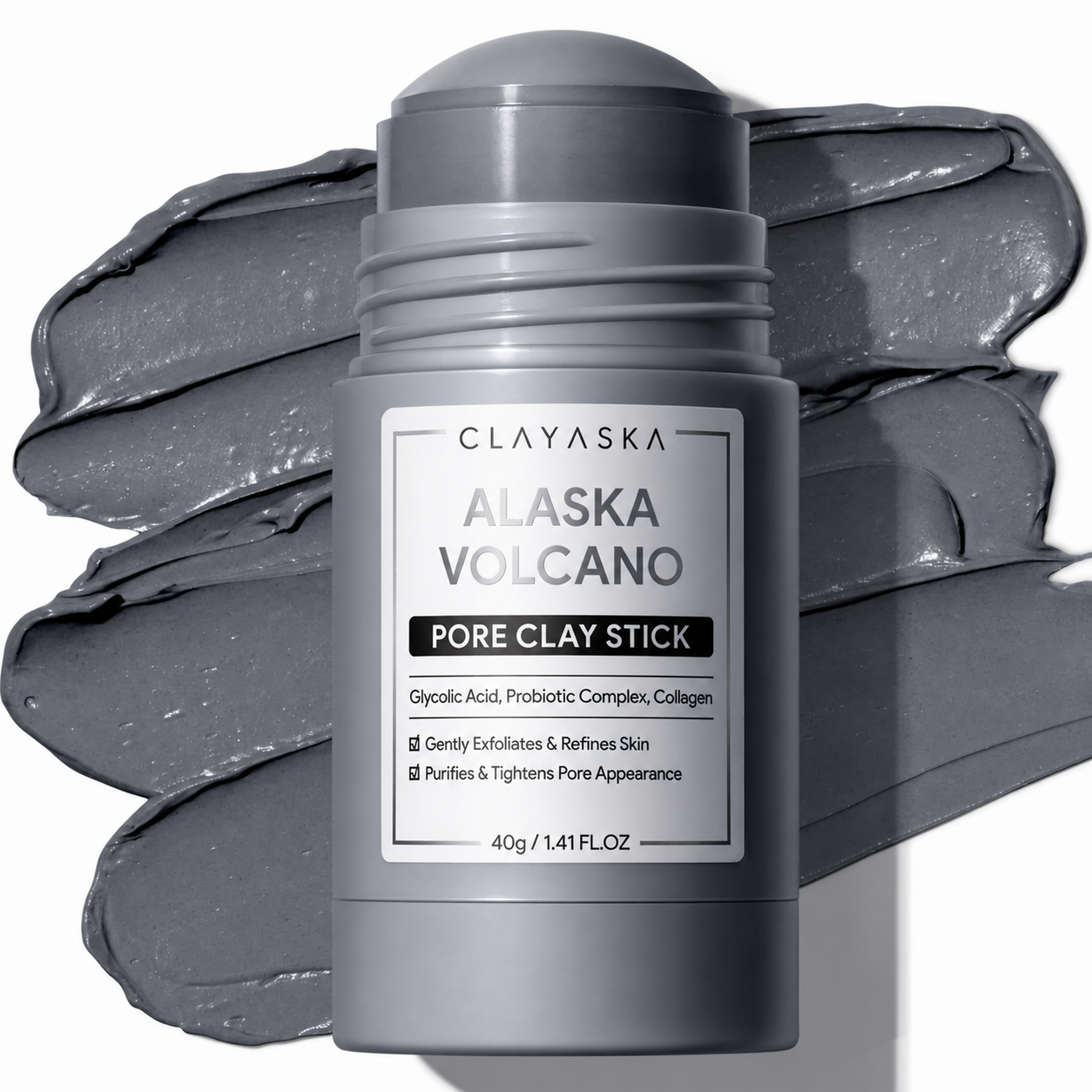 Clayaska Alaska Volcano Pore Clay Stick